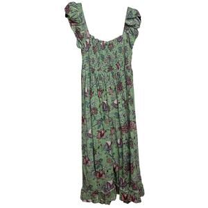 Grace Holiday Olivia Dress in Green Floral Sz. S